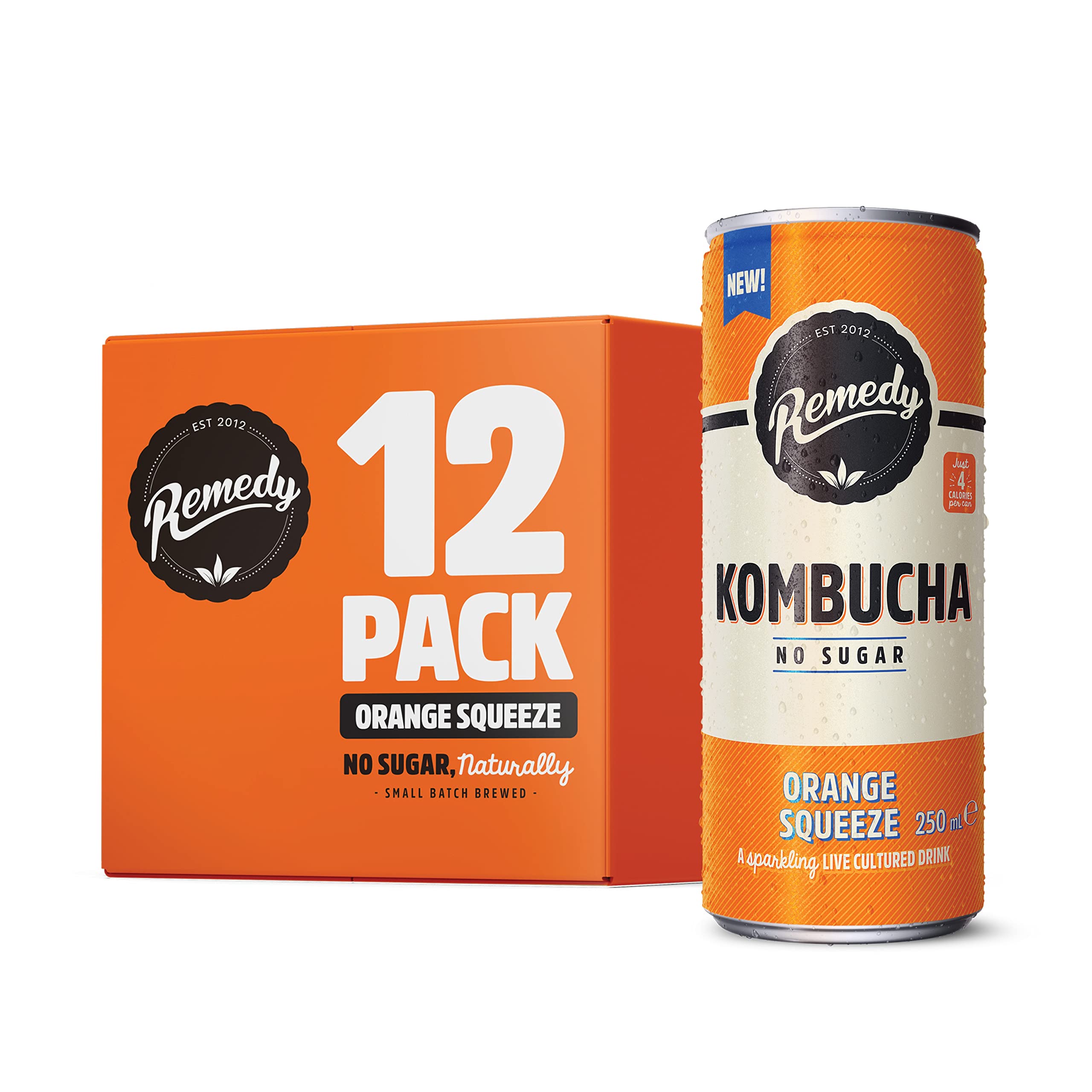 Remedy Kombucha Tea - Orange Squeeze - Sparkling Live Cultured